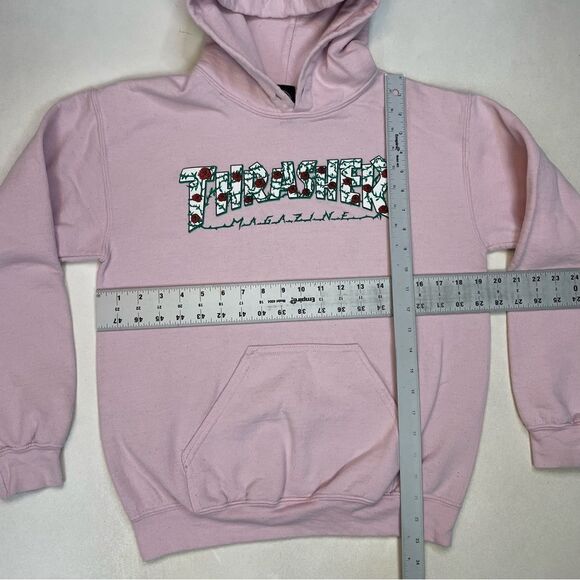 Thrasher Magazine Graphic Pullover Hoodie Women Small Pink - Picture 6 of 6